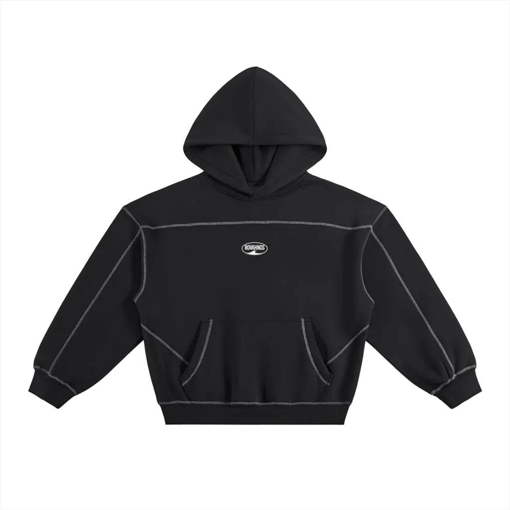Contrast Fleecy Hoodie