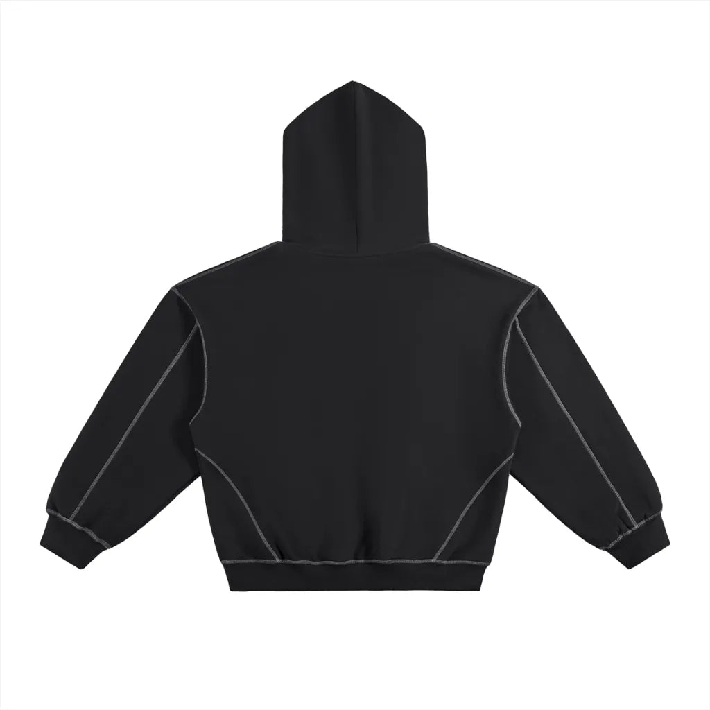 Contrast Fleecy Hoodie