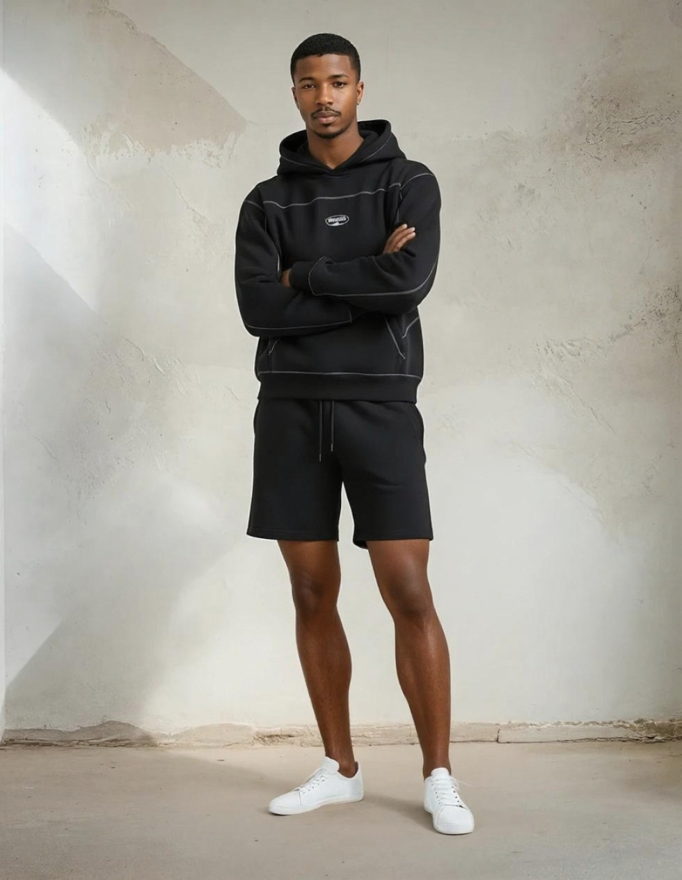 Contrast Fleecy Hoodie