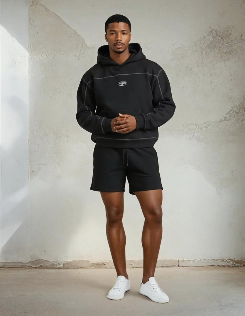 Contrast Fleecy Hoodie